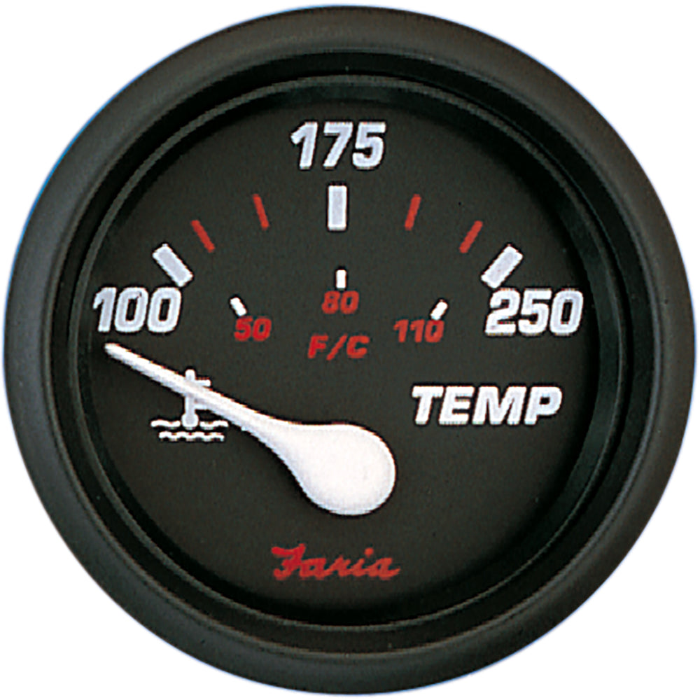 Faria Professional Red 2" Water Temp OutdoorUp