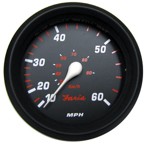 Faria Professional Red 4" Speedometer (60 MPH) OutdoorUp