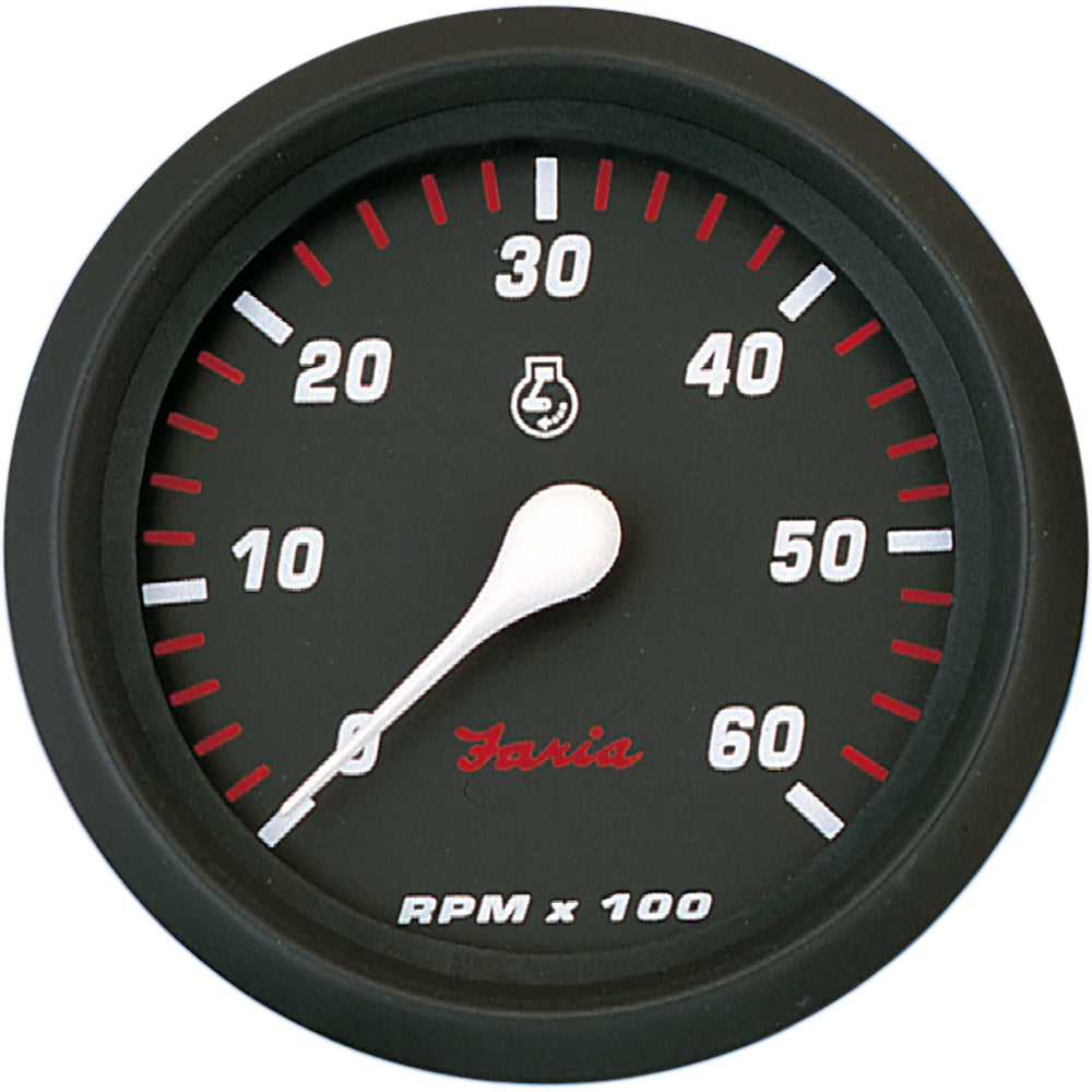 Faria Professional Red 4" Tachometer - 6,000 RPM OutdoorUp