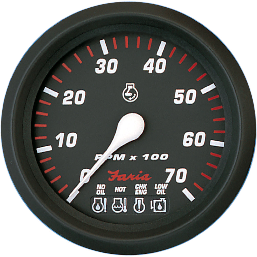 Faria Professional Red 4" Tachometer - 7,000 RPM w/System Check OutdoorUp