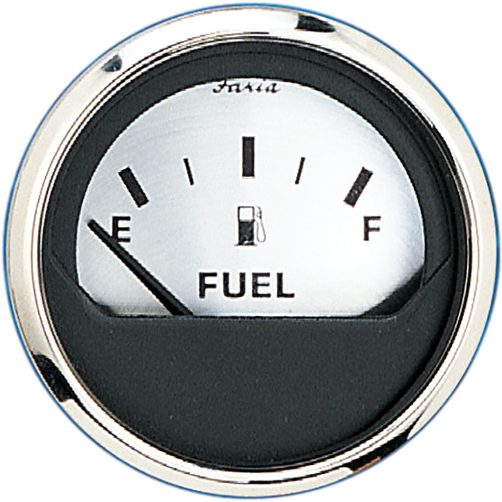 Faria Spun Silver 2" Fuel Level Gauge (E-1/2-F) OutdoorUp