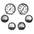 Faria Spun Silver Box Set of 6 Gauges f/ Inboard Engines - Speed, Tach, Voltmeter, Fuel Level, Water Temperature  Oil OutdoorUp