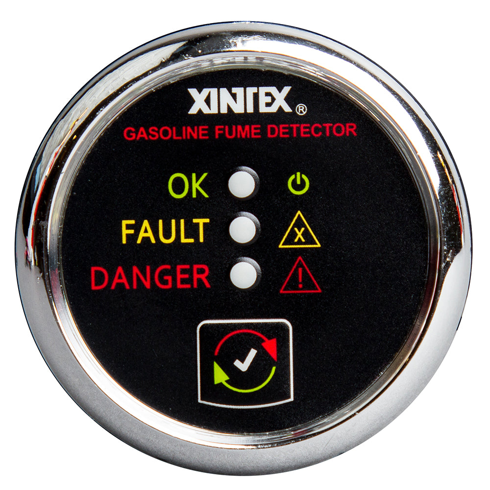 Fireboy-Xintex Gasoline Fume Detector - Chrome Bezel - 12/24V OutdoorUp