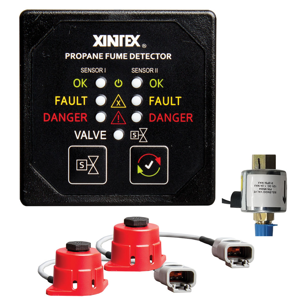 Fireboy-Xintex Propane Fume Detector, 2 Channel, 2 Sensors, Solenoid Valve  Control  20 Cable - 24V DC OutdoorUp