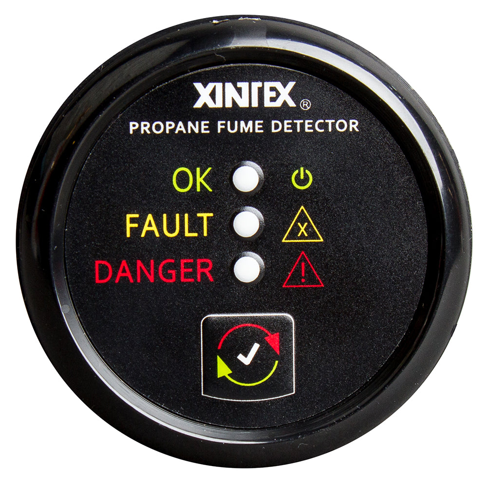Fireboy-Xintex Propane Fume Detector w/Plastic Sensor - No Solenoid Valve - Black Bezel Display OutdoorUp