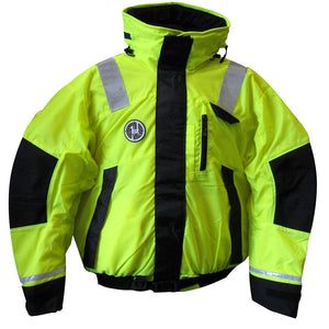 First Watch AB-1100 Flotation Bomber Jacket - Hi-Vis Yellow/Black - Large OutdoorUp