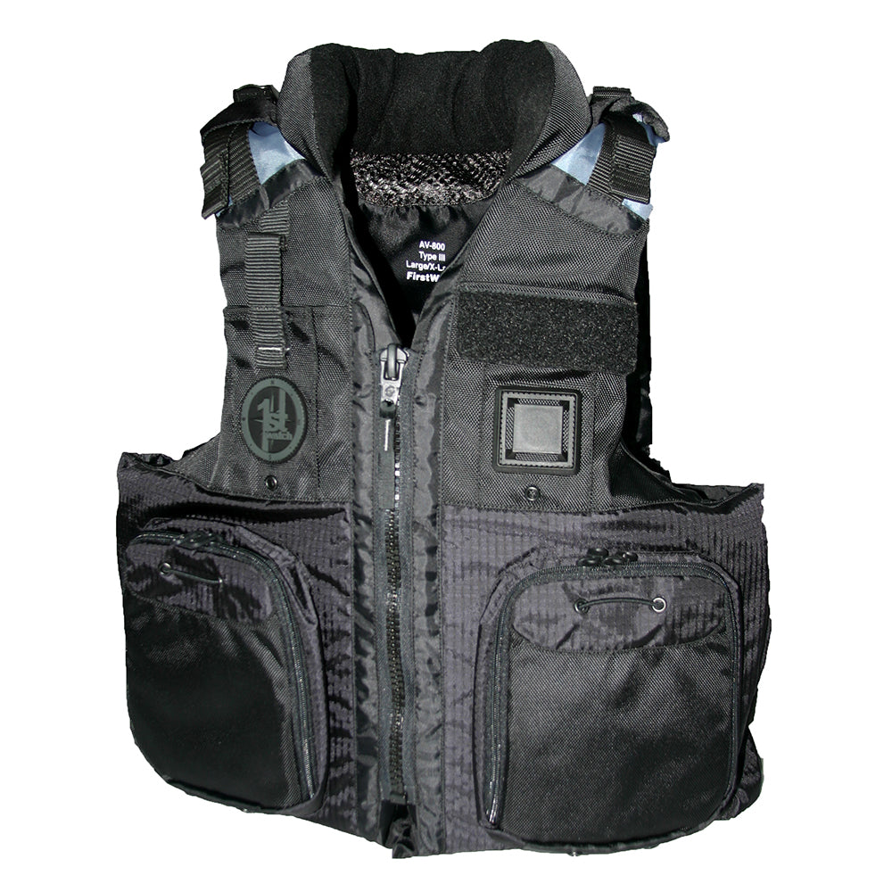 First Watch AV-800 Four Pocket Flotation Vest - Black - Large to XL OutdoorUp