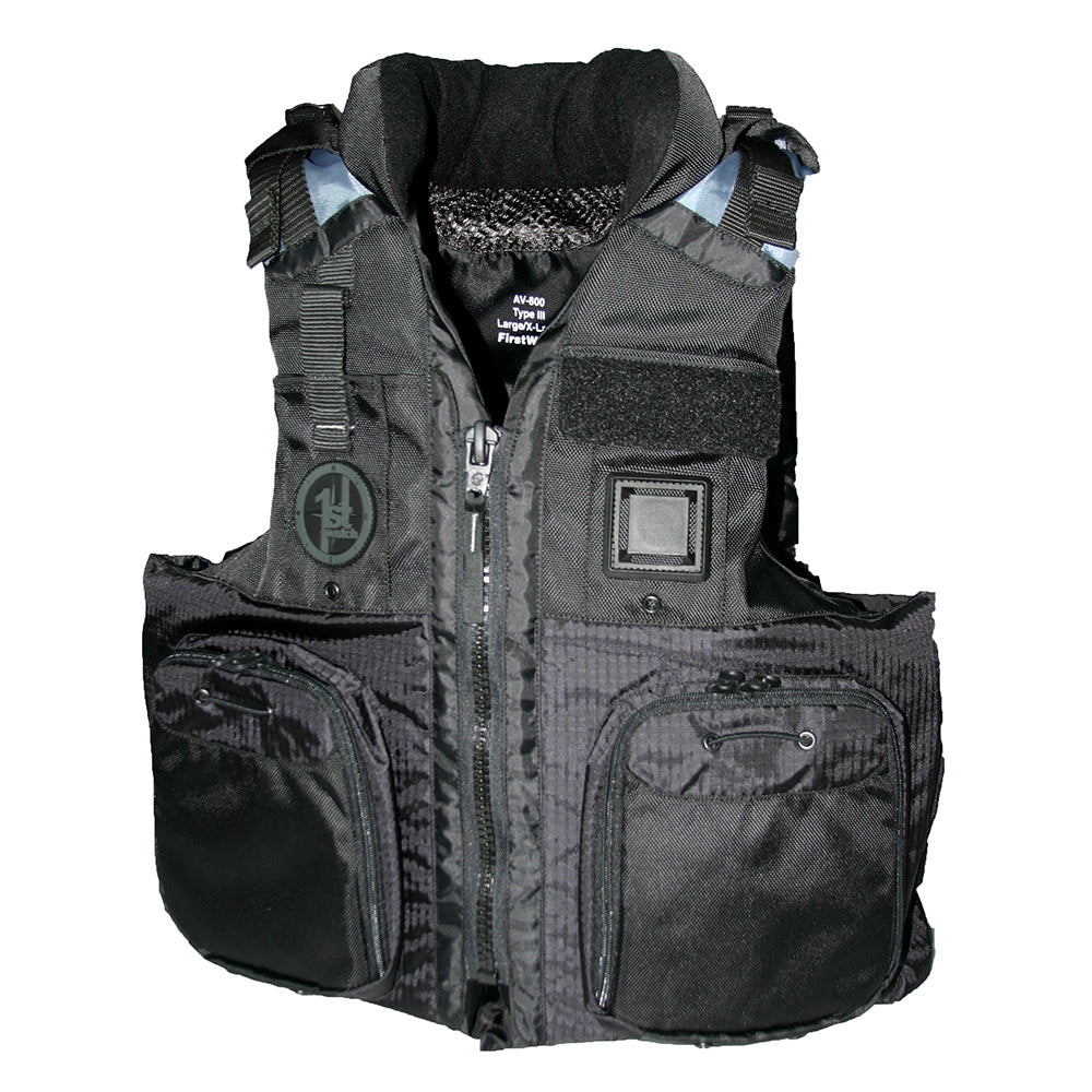 First Watch AV-800 Four Pocket Flotation Vest - Black - XXL to 3XL OutdoorUp