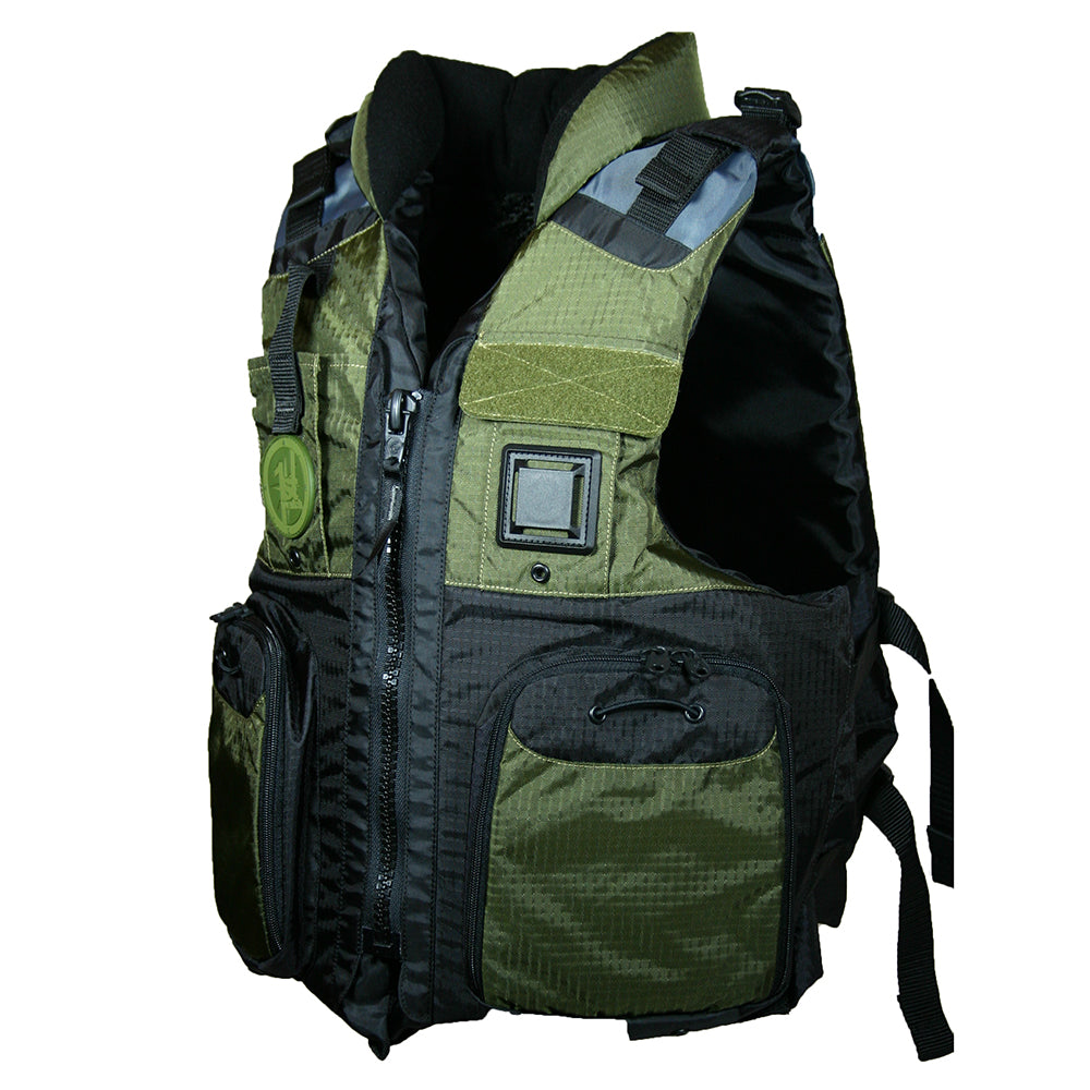 First Watch AV-800 Four Pocket Flotation Vest - OD Green - Large to XL OutdoorUp