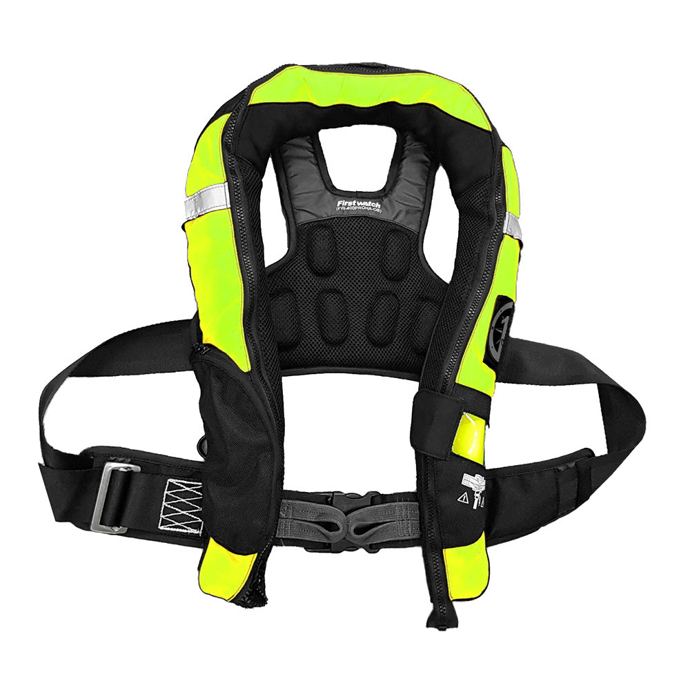 First Watch FW-40PRO Ergo Auto Inflatable PFD - Hi-Vis Yellow OutdoorUp