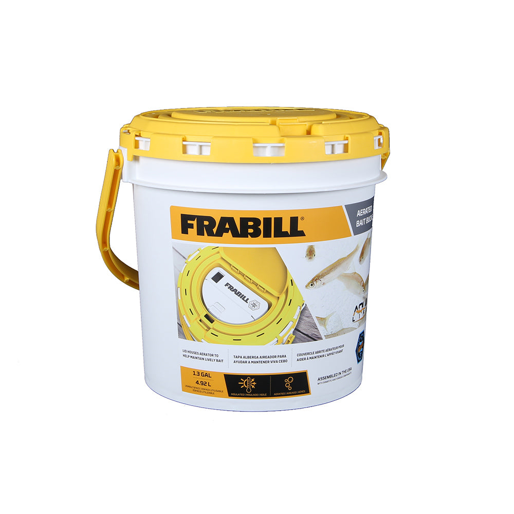 Frabill Dual Fish Bait Bucket w/Aerator Built-In OutdoorUp