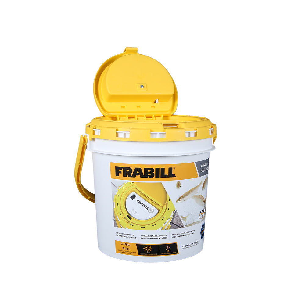 Frabill Dual Fish Bait Bucket w/Aerator Built-In OutdoorUp