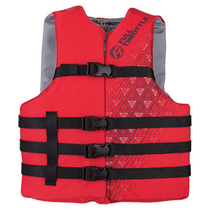 Full Throttle Adult Oversized Ski Life Jacket - Red OutdoorUp