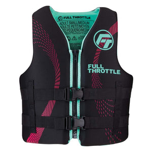 Full Throttle Adult Rapid-Dry Life Jacket - L/XL - Aqua/Black OutdoorUp