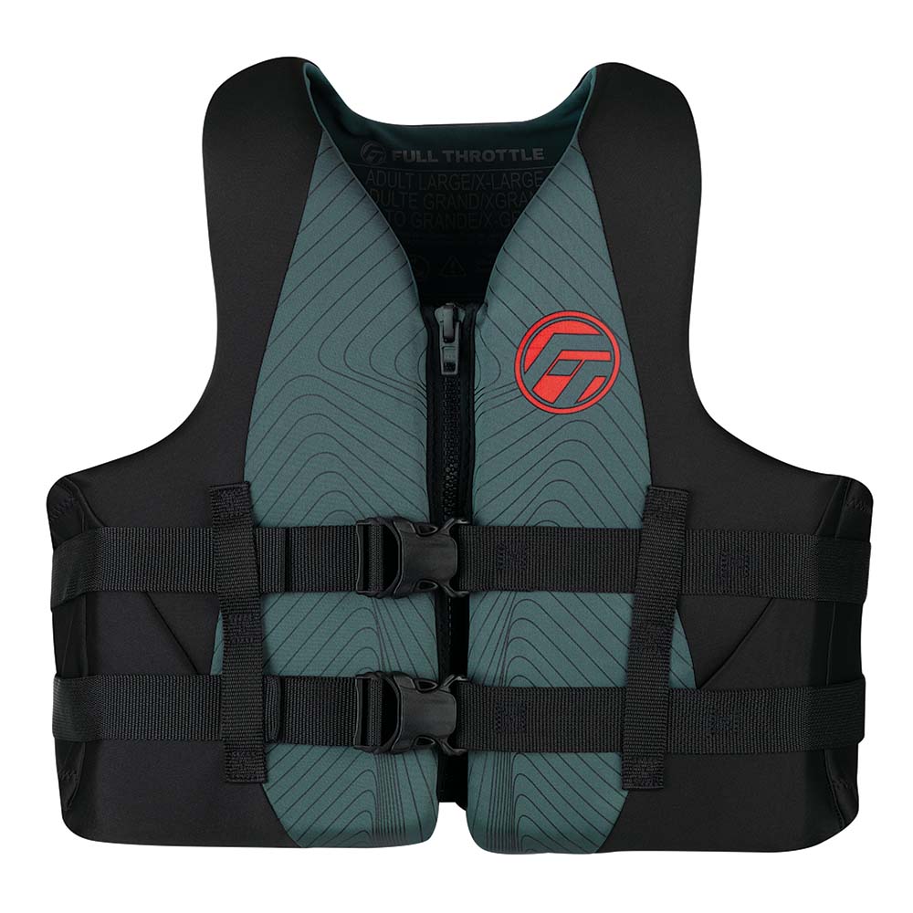 Full Throttle Adult Rapid-Dry Life Jacket - L/XL - Grey/Black OutdoorUp