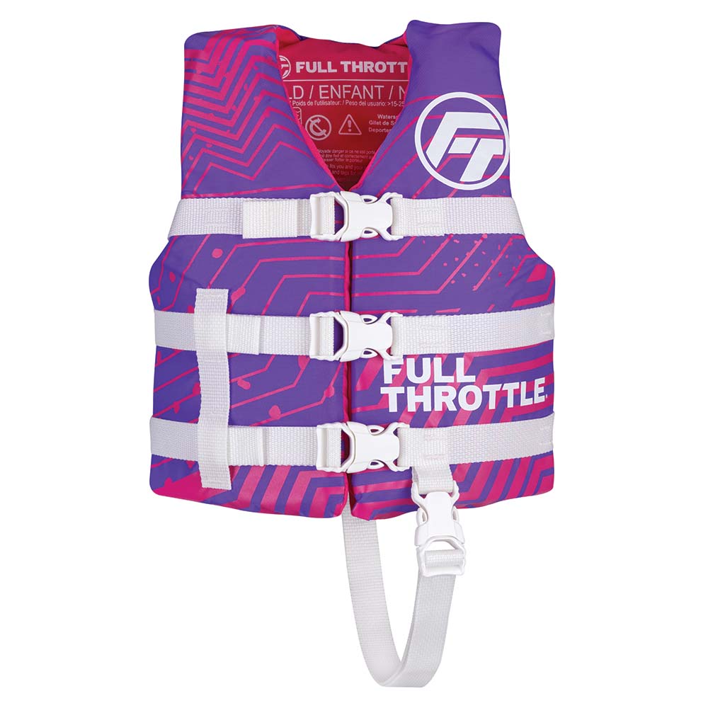 Full Throttle Child Nylon Life Jacket - Purple OutdoorUp