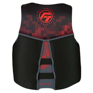 Full Throttle Mens Rapid-Dry Flex-Back Life Jacket - 2XL - Black/Red OutdoorUp