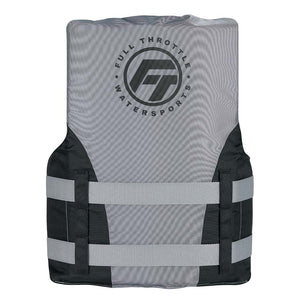 Full Throttle Teen Nylon Life Jacket - Grey/Black OutdoorUp