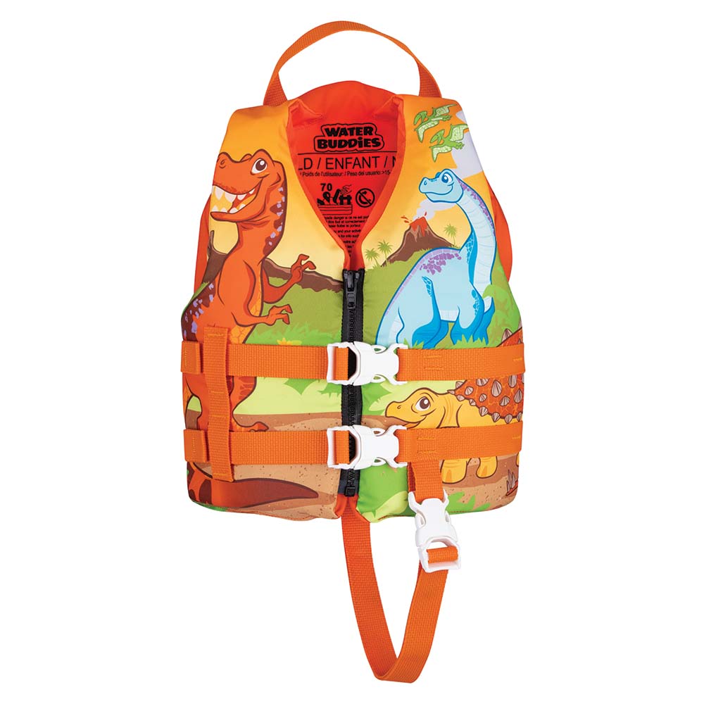 Full Throttle Water Buddies Life Vest - Child 30-50lbs - Dinosaurs OutdoorUp