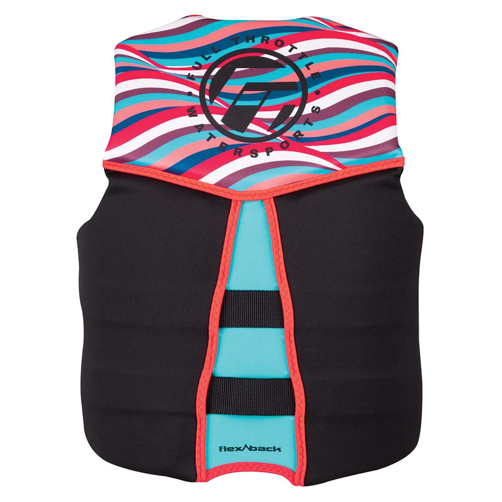 Full Throttle Womens Rapid-Dry Flex-Back Life Jacket - Womens S - Pink/Black OutdoorUp
