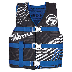 Full Throttle Youth Nylon Life Jacket - Blue/Black OutdoorUp