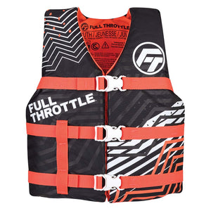 Full Throttle Youth Nylon Life Jacket - Pink/Black OutdoorUp