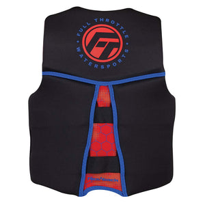 Full Throttle Youth Rapid-Dry Flex-Back Life Jacket - Red/Black OutdoorUp