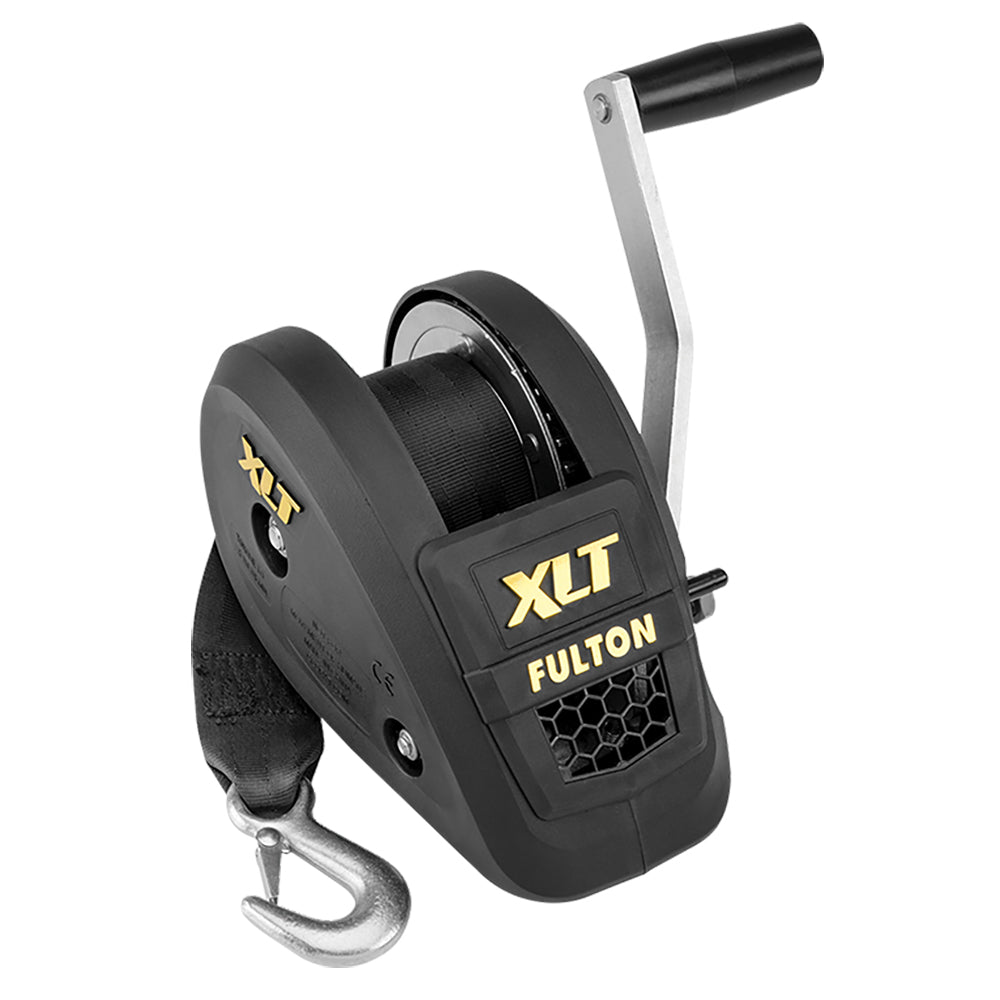 Fulton 1500lb Single Speed Winch w/20' Strap Included - Black Cover OutdoorUp
