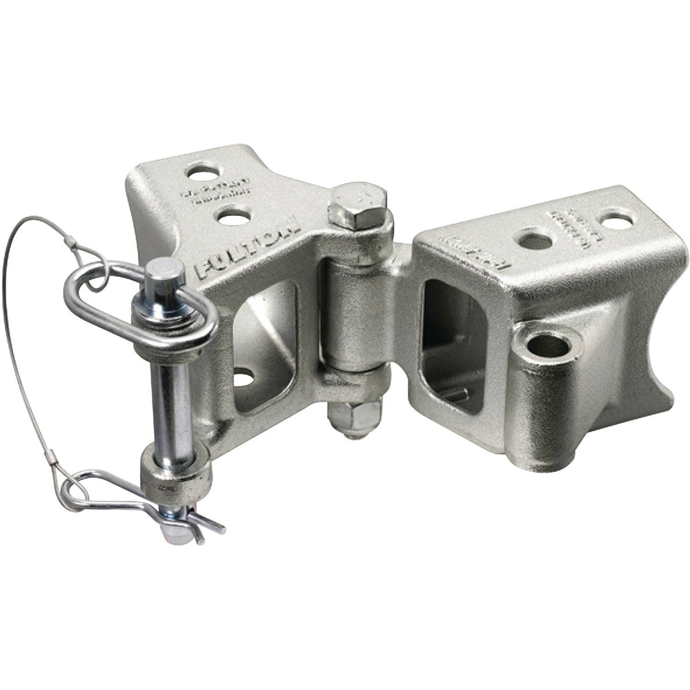 Fulton Fold-Away Bolt-On Hinge Kit 2" x 3" Trailer Beam, Rating 5,000 lbs., 48" Pivot, Z-Max 600 Zinc Finish OutdoorUp