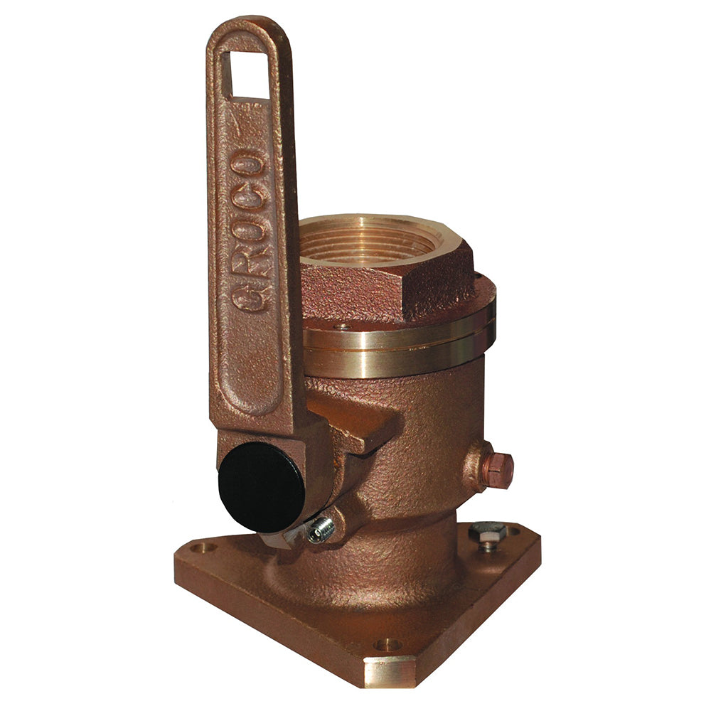 GROCO 1-1/2" Bronze Flanged Full Flow Seacock OutdoorUp