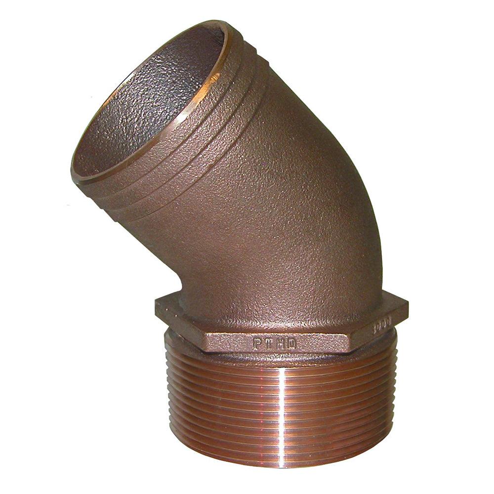 GROCO 1-1/2" NPT Bronze 45 Degree Pipe to 1-1/2" Hose OutdoorUp