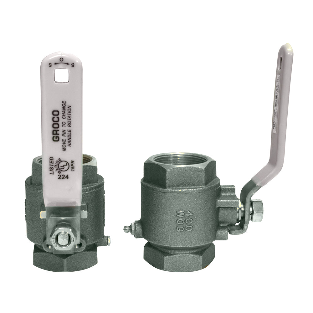 GROCO 1-1/2" NPT Stainless Steel In-Line Ball Valve OutdoorUp