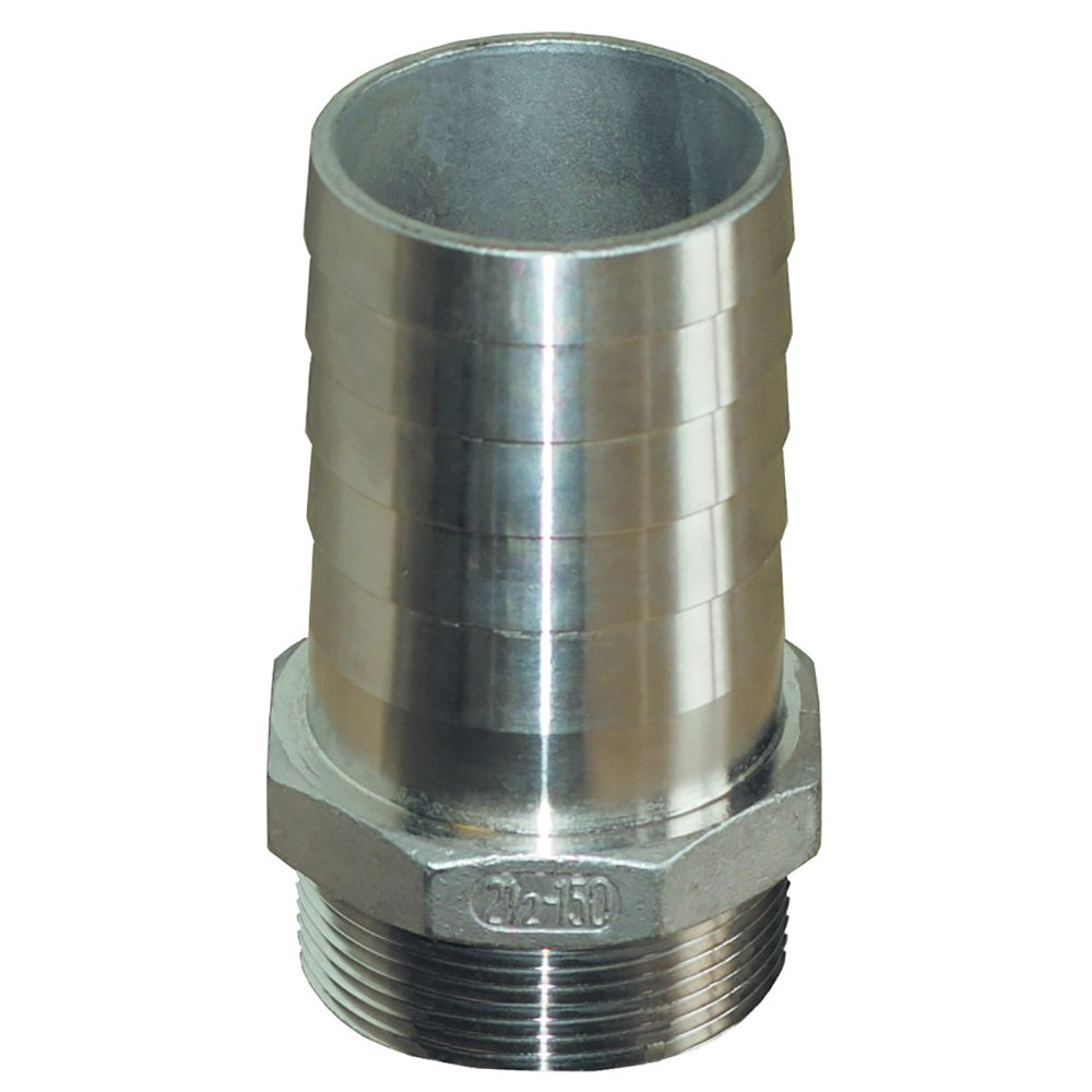 GROCO 1-1/2"" NPT x 1-1/2" ID Stainless Steel Pipe to Hose Straight Fitting OutdoorUp