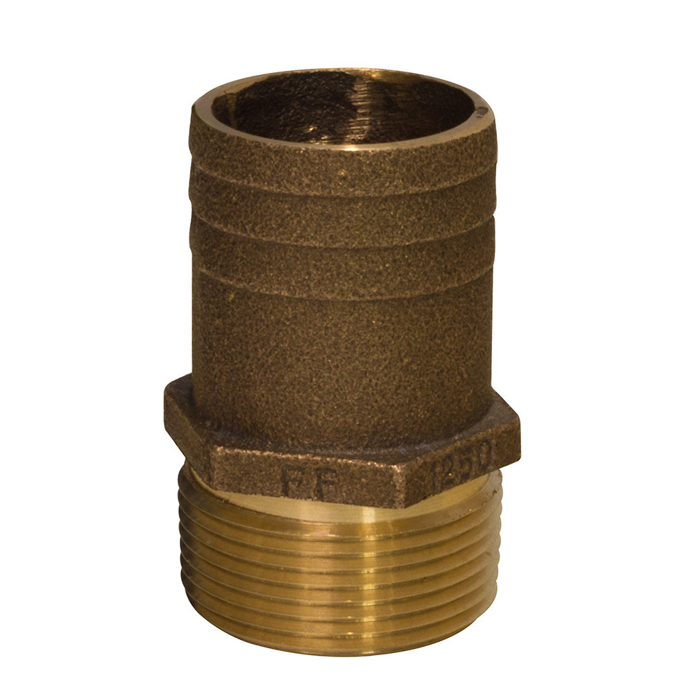 GROCO 1-1/2" NPT x 1-3/4" Bronze Full Flow Pipe to Hose Straight Fitting OutdoorUp