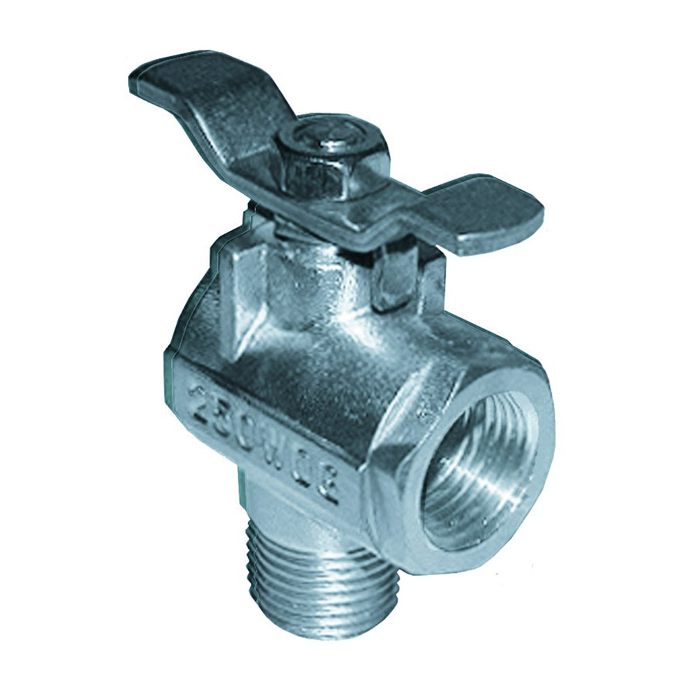 GROCO 1/2" NPT 90 Stainless Steel Fuel Valve OutdoorUp