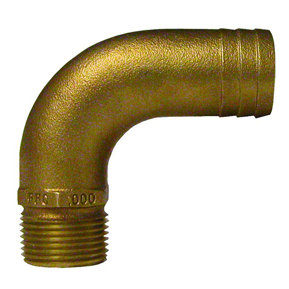 GROCO 3/4" NPT x 1" ID Bronze Full Flow 90 Elbow Pipe to Hose Fitting OutdoorUp