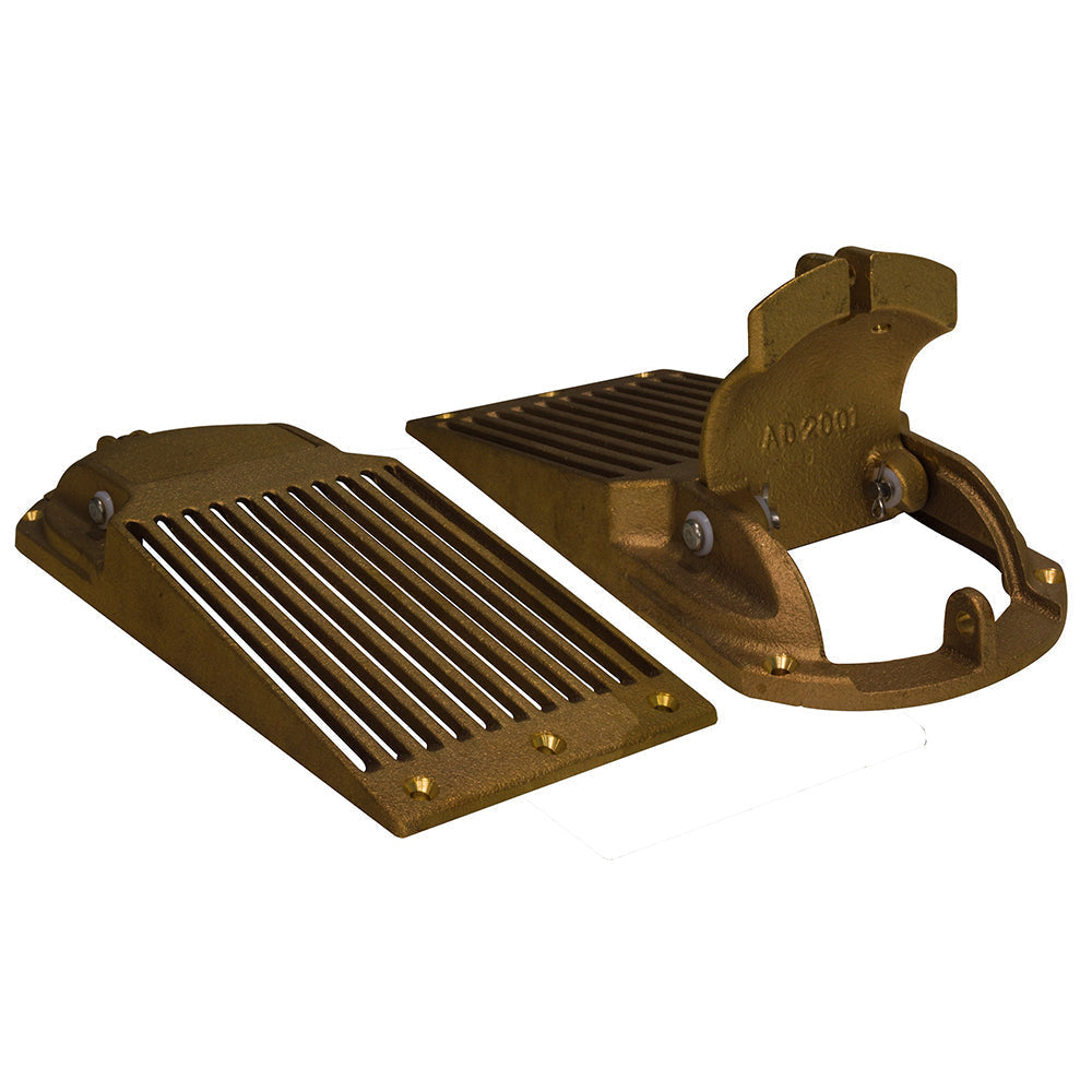 GROCO Bronze Slotted Hull Scoop Strainer w/Access Door f/Up to 1-1/4" Thru Hull OutdoorUp