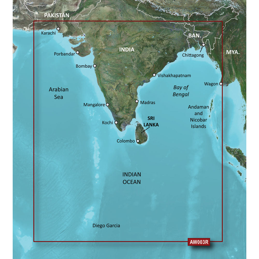 Garmin BlueChart g3 HD - HXAW003R - Indian Subcontinent - microSD/SD OutdoorUp