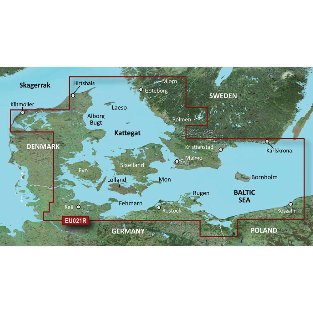 Garmin BlueChart g3 HD - HXEU021R - Denmark East  Sweden Southeast - microSD/SD OutdoorUp