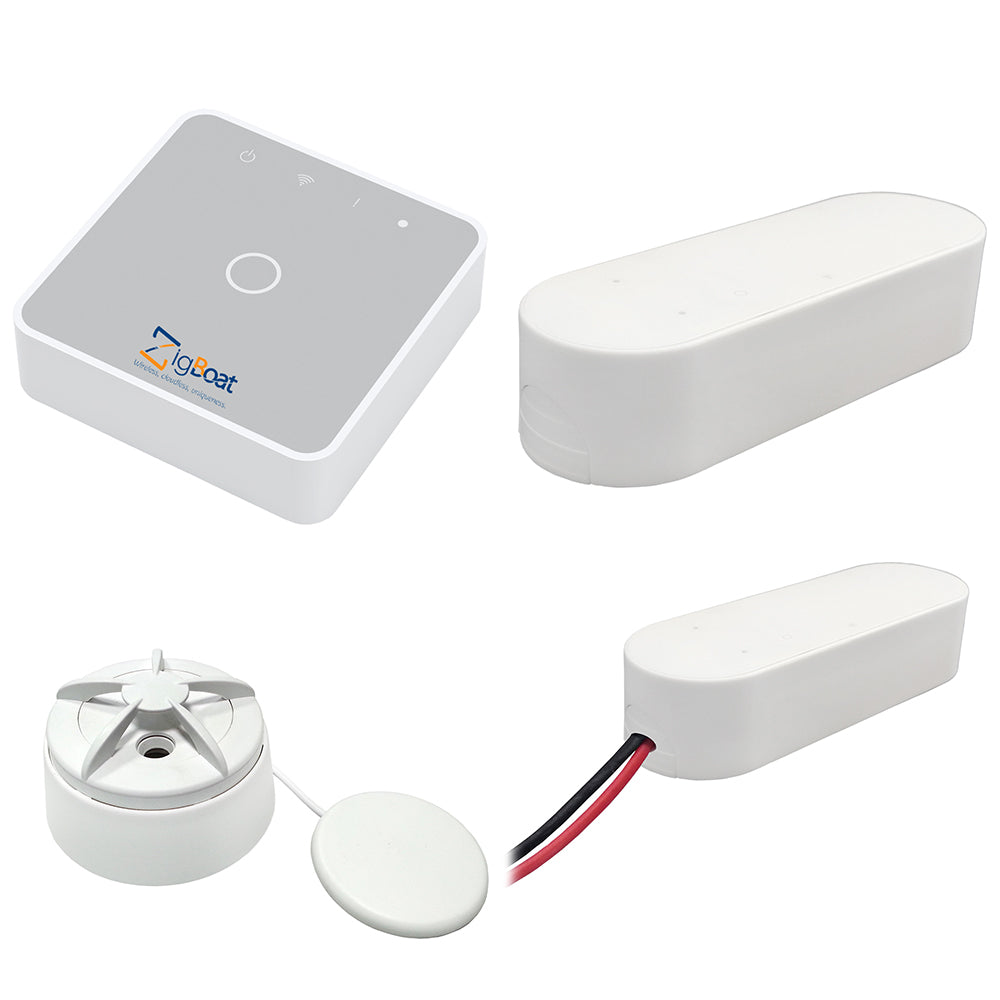 Glomex ZigBoat Starter Kit System - Gateway, Battery, Door/Porthold  Flood Sensor OutdoorUp