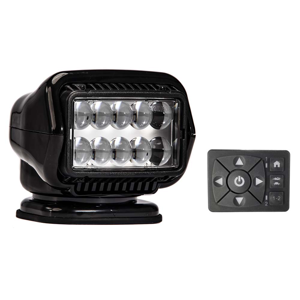 Golight Stryker ST Series Permanent Mount Black 12V LED w/Hard Wired Dash Mount Remote OutdoorUp