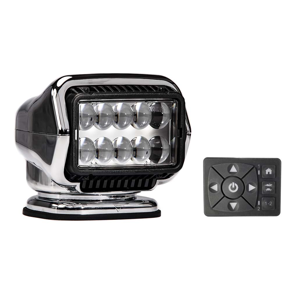 Golight Stryker ST Series Permanent Mount Chrome 12V LED w/Hard Wired Dash Mount Remote OutdoorUp