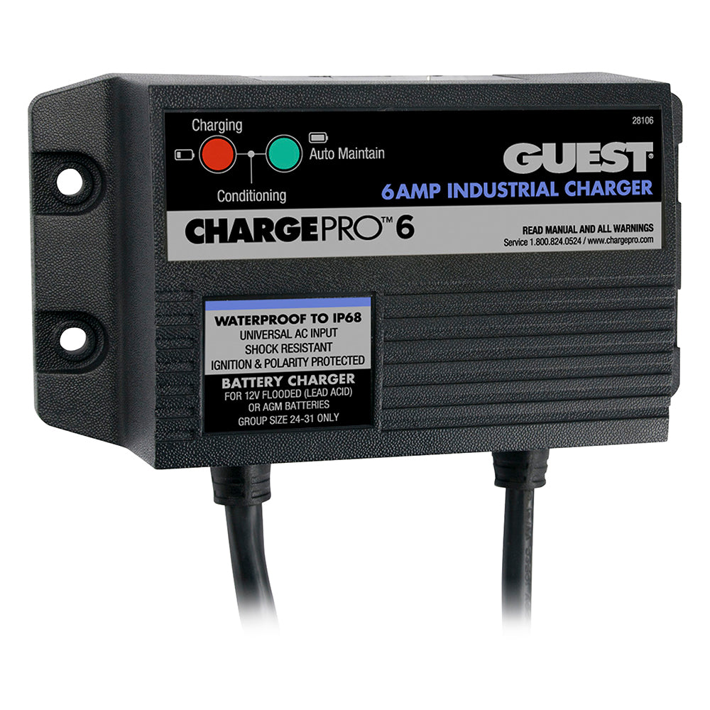 Guest 6A/12V 1 Bank 120V Input On-Board Battery Charger OutdoorUp