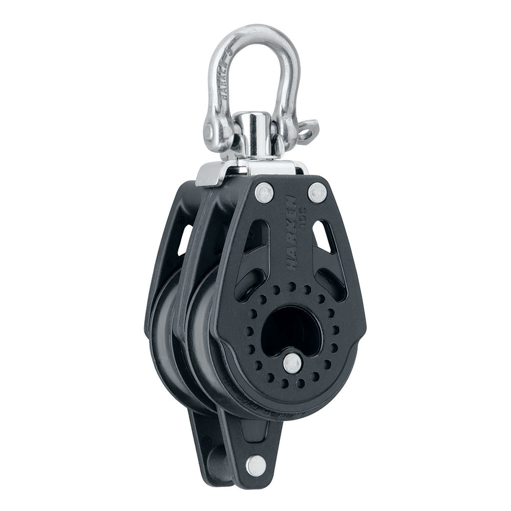 Harken 40mm Carbo Air Double Swivel Block w/Becket OutdoorUp