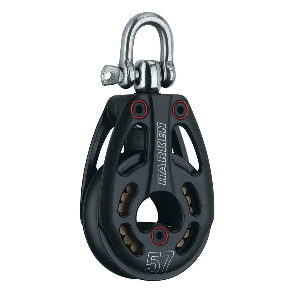 Harken 57mm Aluminum Low Load Black Magic Block w/Swivel OutdoorUp