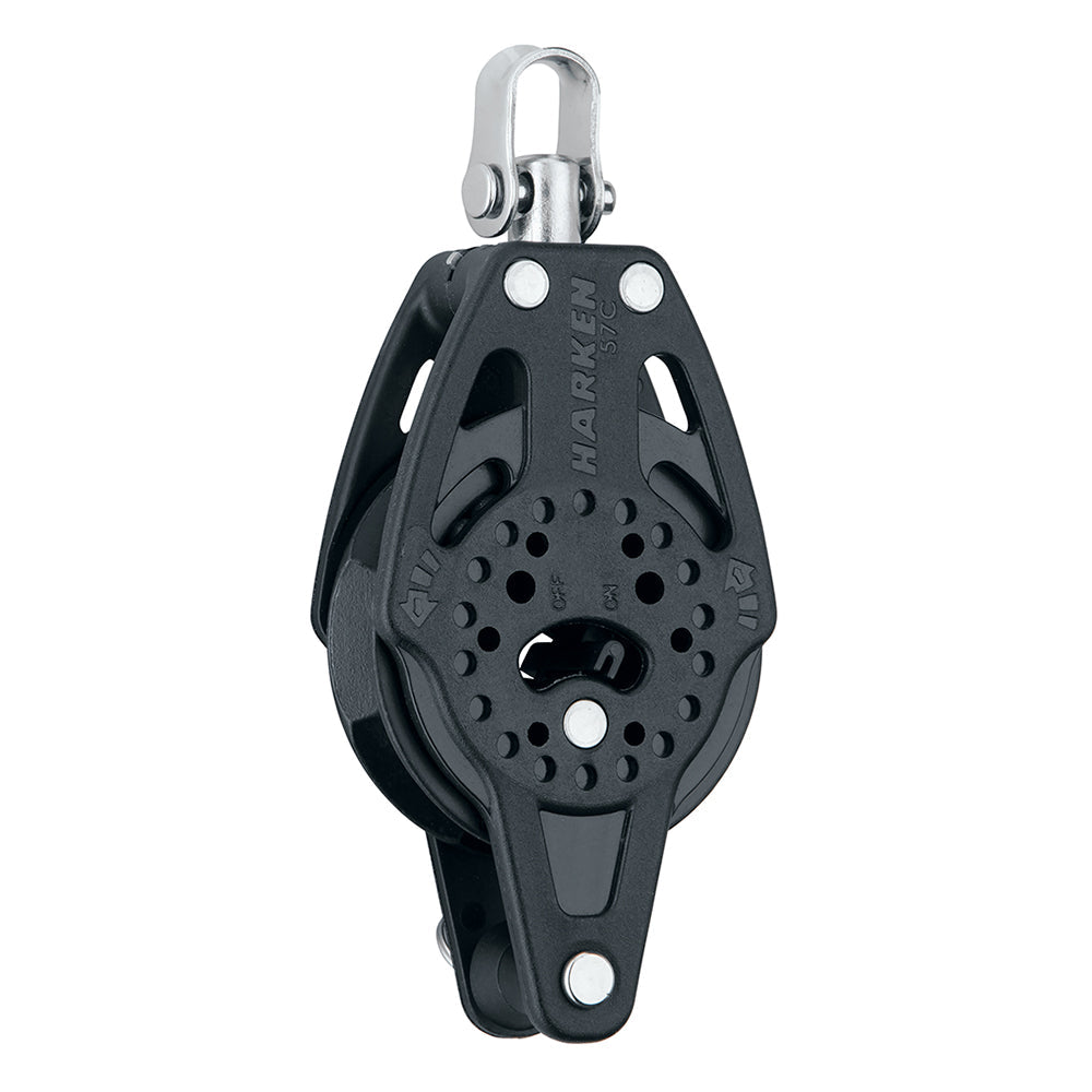 Harken 57mm Carbo Single Ratchet Block w/Swivel  Becket OutdoorUp