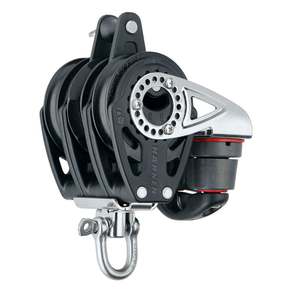 Harken 57mm Triple Carbo Block - Swivel, Becket, Cam Cleat OutdoorUp