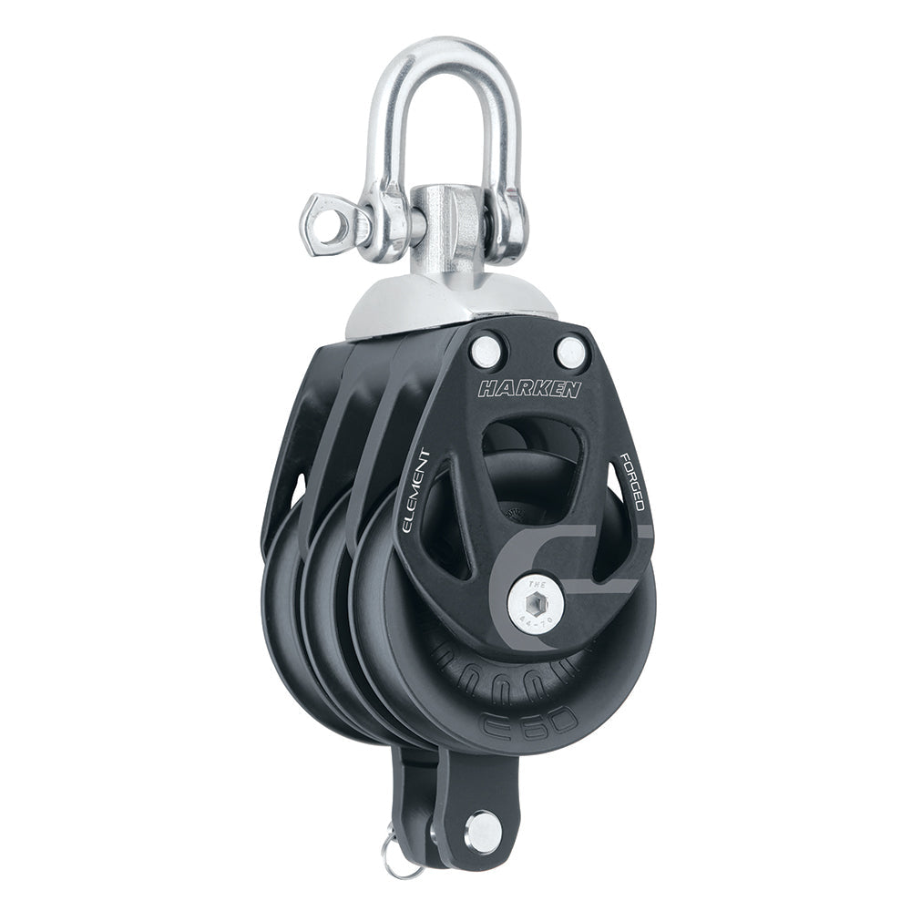 Harken 60mm Triple Aluminum Element Block w/Swivel  Becket OutdoorUp