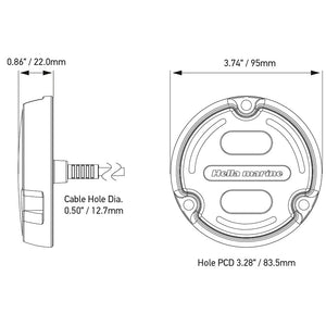 Hella Marine A2 RGB Underwater Light - 3000 Lumens - Black Housing - Charcoal Lens w/Edge Light OutdoorUp