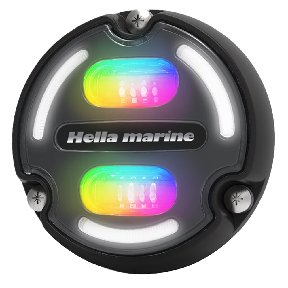 Hella Marine A2 RGB Underwater Light - 3000 Lumens - Black Housing - Charcoal Lens w/Edge Light OutdoorUp